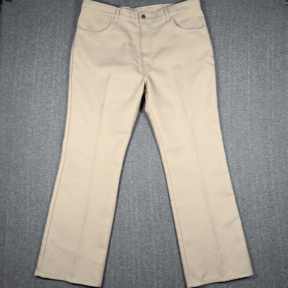 Levis 517 Jeans Mens 40x32 Beige Slim Bootcut 100% Polyester Mexico Denim Pants